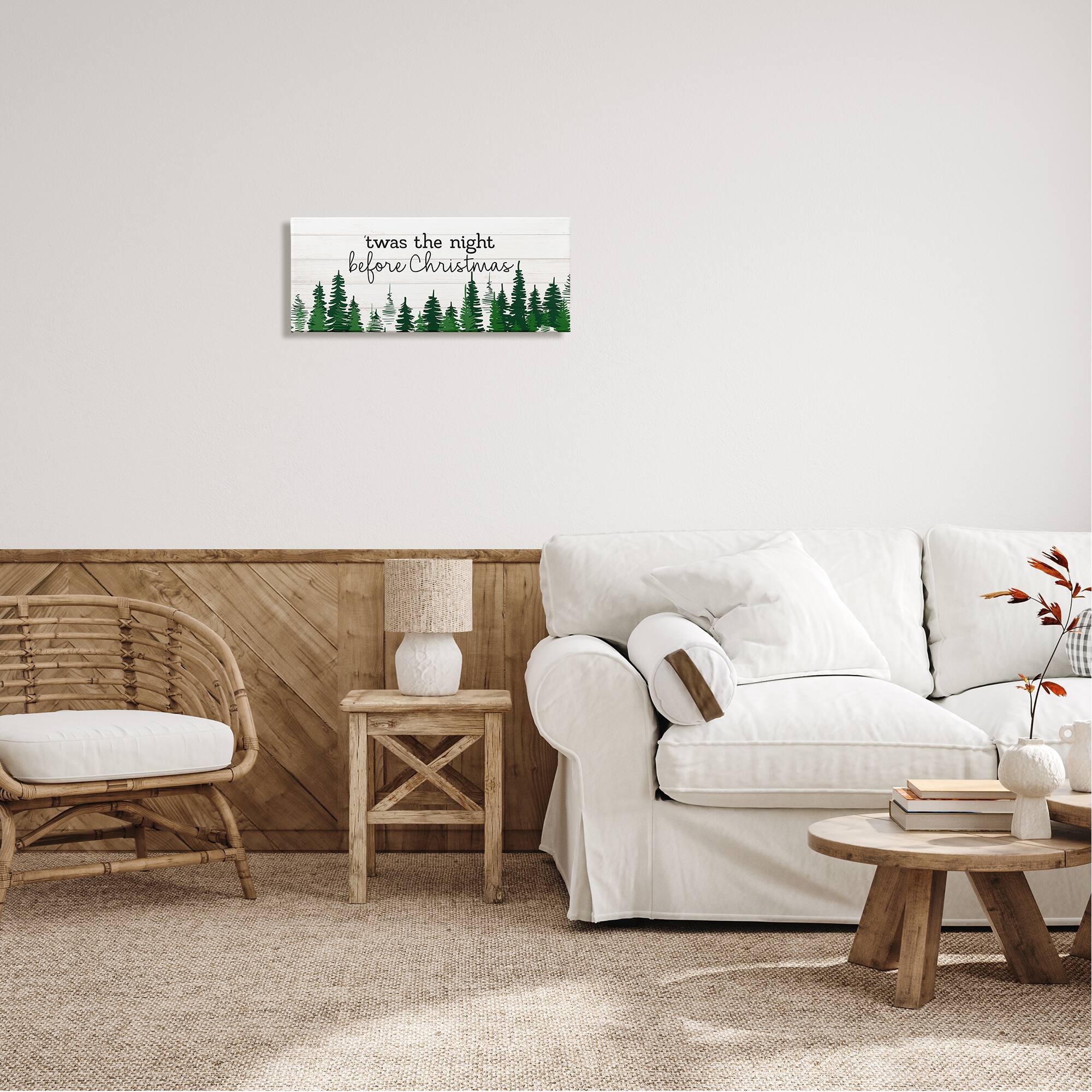 Stupell Industries Night Before Christmas Trees Canvas Wall Art